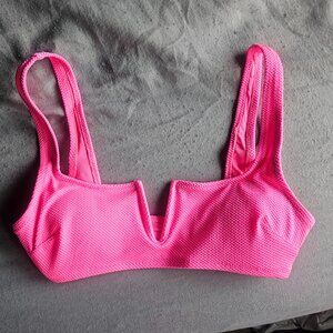 Aerie Bikini Top Neon Pink New With Tag XS